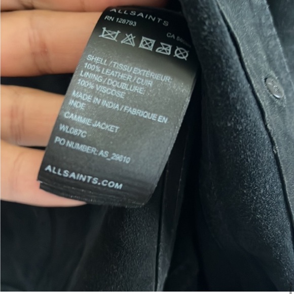 SOLD // All Saints suede leather jacket - Picture 8 of 10